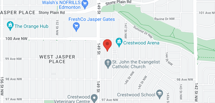 map of 9916 148 ST NW